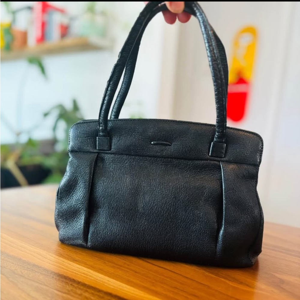 1960’s National Black Leather HandBag Canadian Made